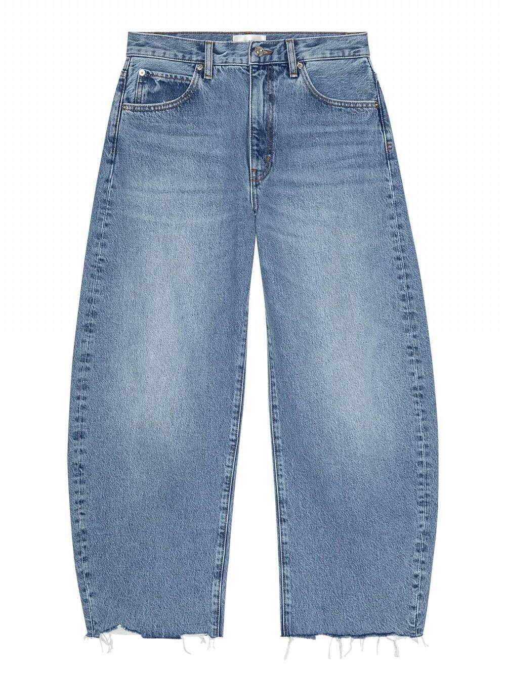 NEW FRAME women's the bubble crop jeans in rapture raw fray